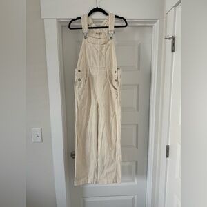 Madewell corduroy overall cream colored